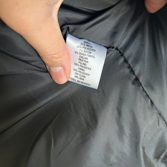 INC International Concepts Faux Fur Wool Coat - Picture 9 of 10